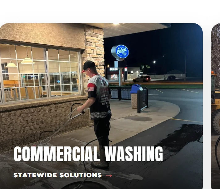 Commercial property washing project