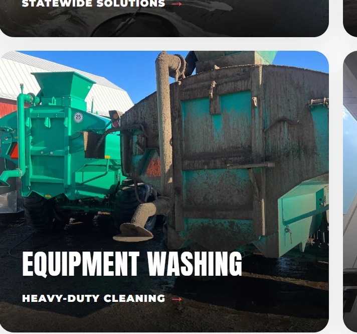 Heavy equipment washing project