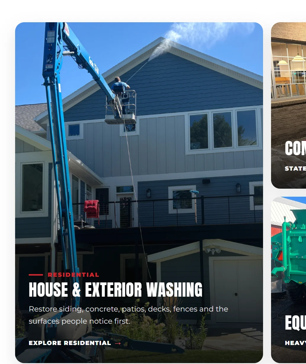 House and exterior washing project
