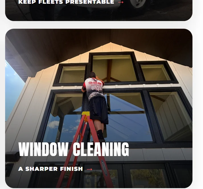 Exterior window cleaning project